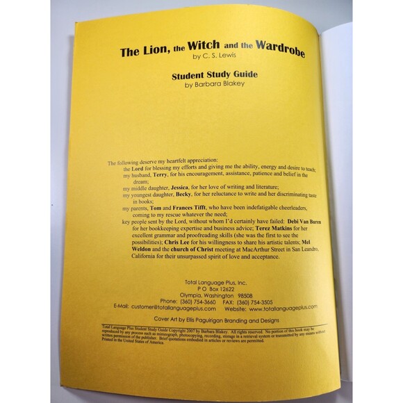 Total Language Plus The Lion, the Witch, & the Wardrobe Homeschool Language Arts - Picture 6 of 6